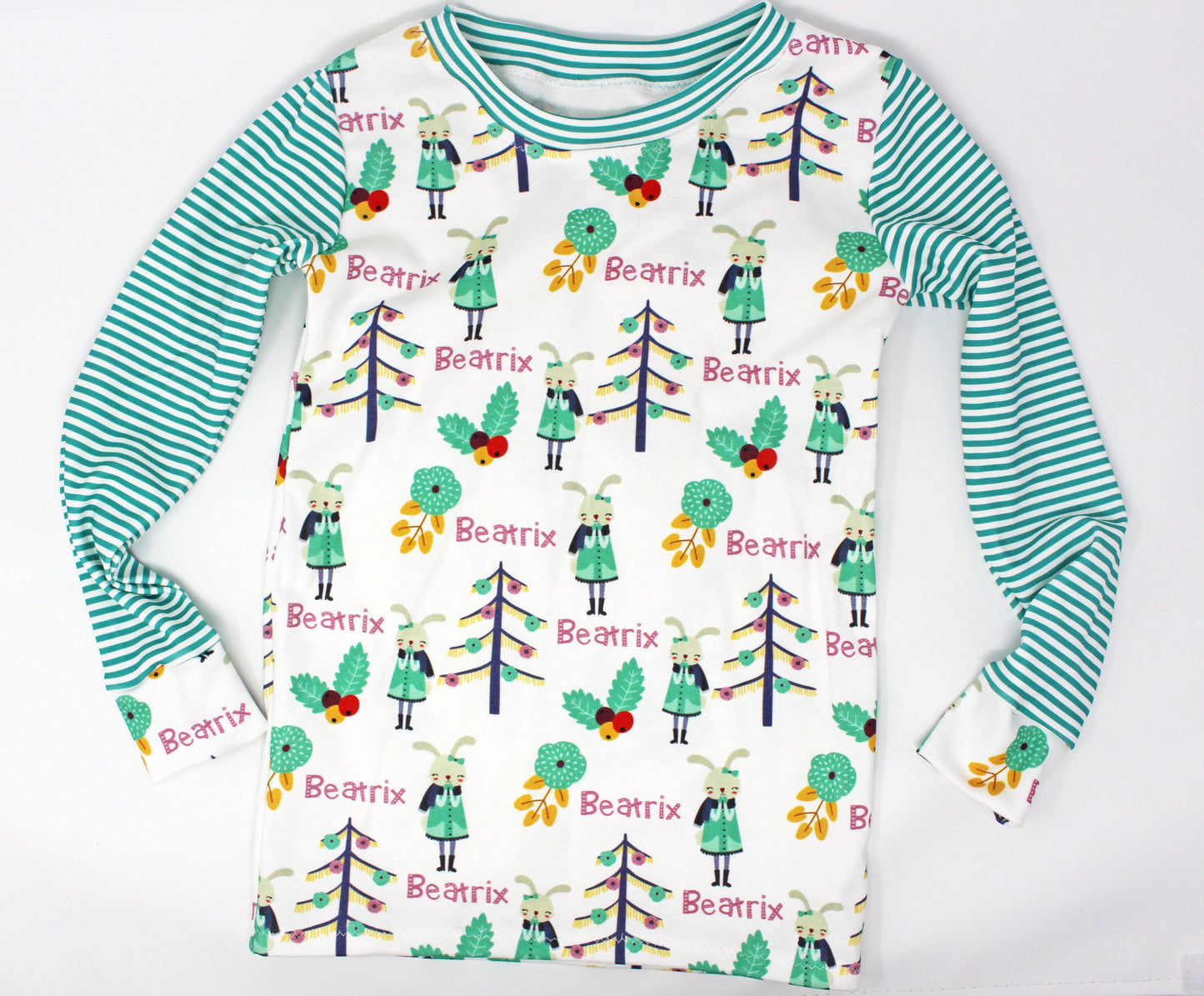 Personalized Winter Woodland Christmas Pajamas for Infants, Children, and Families with Woodland Animals
