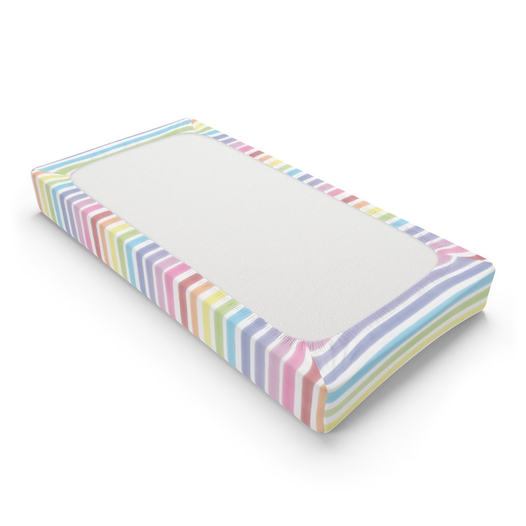 Watercolor Rainbow Baby Changing Pad Cover